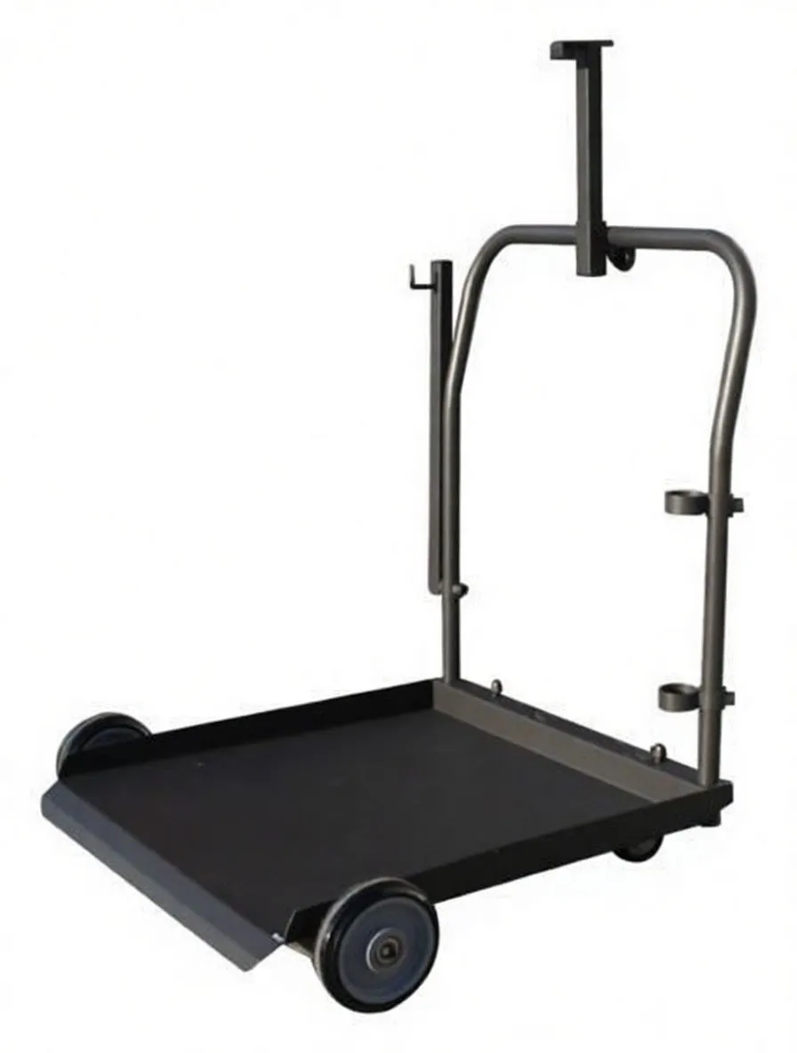 Mobile Equipment Trolley with Mounting Brackets and Storage Hooks