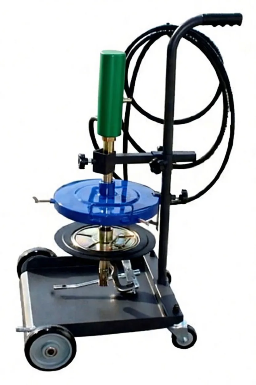 Lubricant Distribution Set with 50:1 Pump, Mobile Trolley, and Complete Accessories