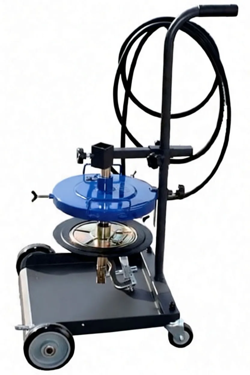 Mobile Lubricant Distribution Set with Drum-Mount Pump and High-Pressure Dispensing Hose