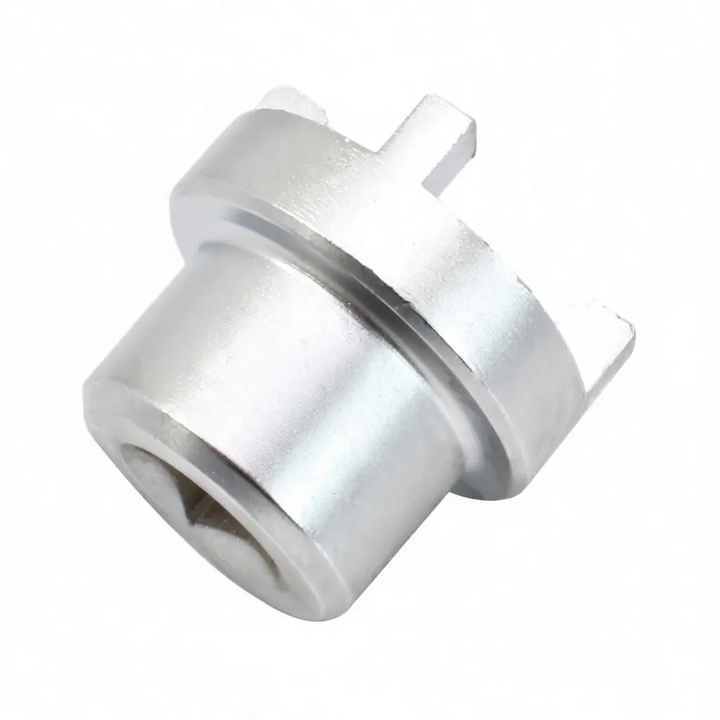 Side view of ASTA A-P692 swingarm pivot tool showing four lugs, cylindrical body and square drive recess