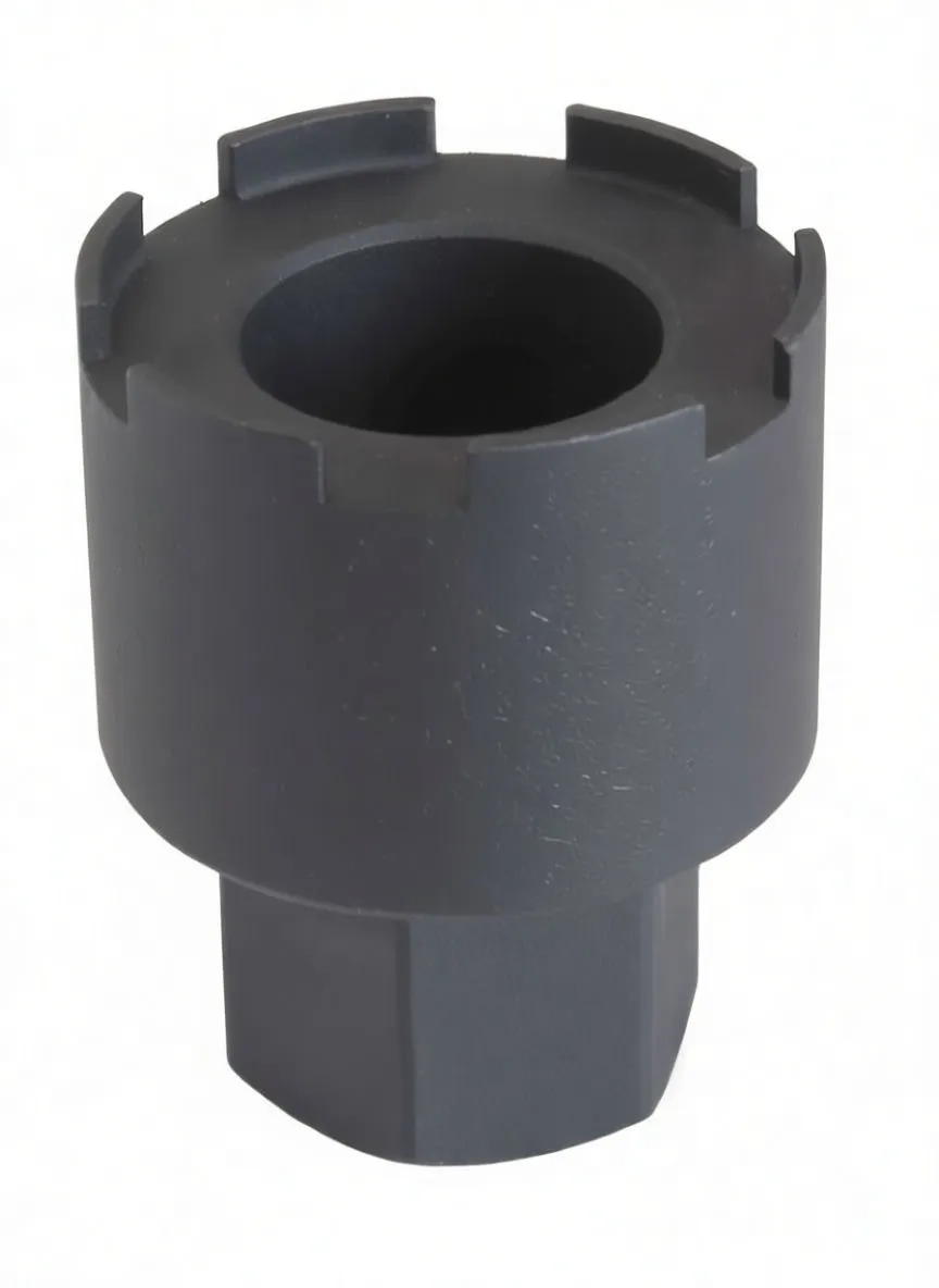 Angled view of ASTA A-OPM651 oil pressure switch socket showing tabs, hollow bore and hex drive