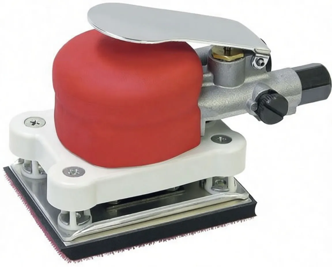 Pneumatic Orbital Sander, 75 x 100 mm Hook-and-Loop Pad, Air-Powered