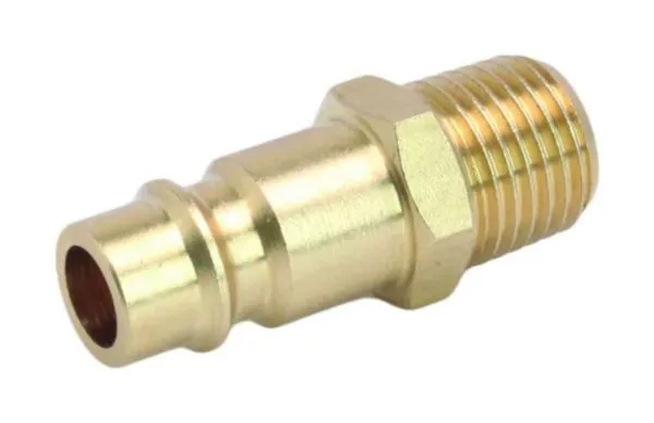 Pneumatic Quick Connect Coupling Adaptor, Threaded Male 1/4", Brass