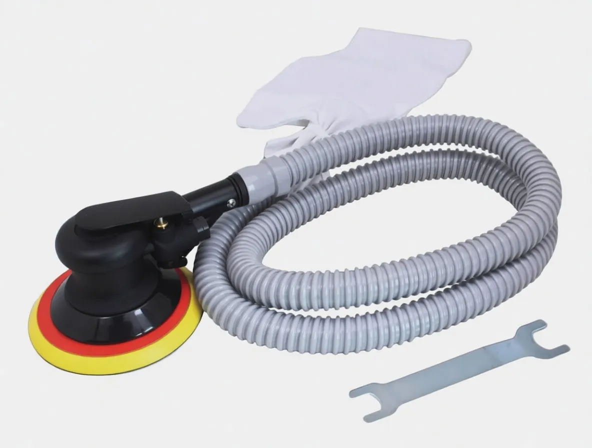 Random Orbital Pneumatic Sander, 150mm Pad, 10,000 RPM, Oil-Free Motor