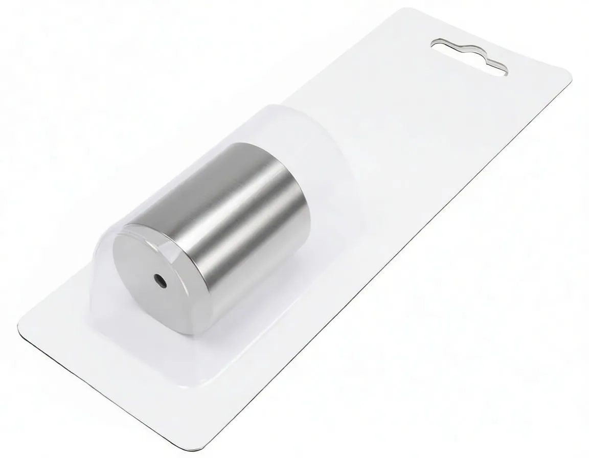 Front view into the circular bore of a split aluminium fork seal head tool showing the split gap and machined interior