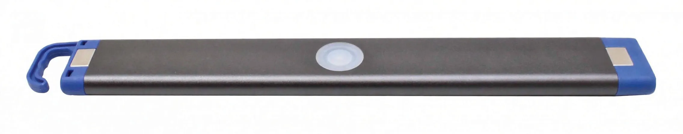 ASTA work light hanging from rod by built-in hook showing LED strip