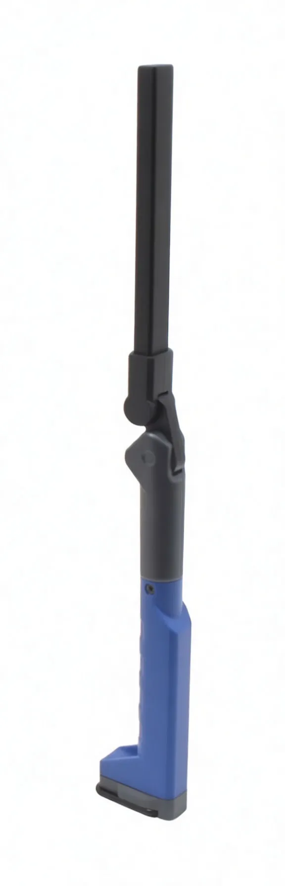 Vertical view of foldable work light with ASTA branding on blue handle
