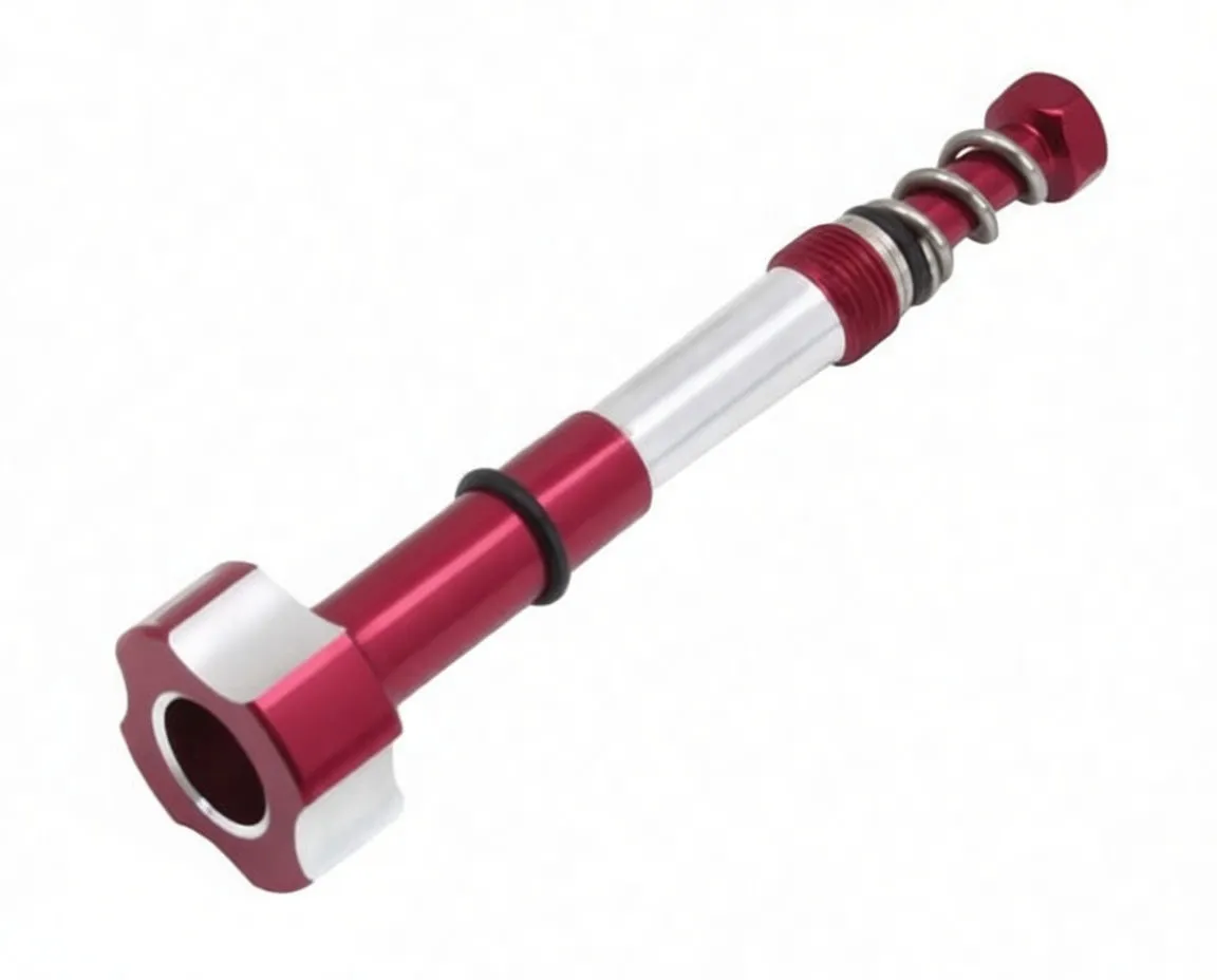 FCR Keihin Carburetor Fuel Mixture Screw Adjuster, Red Anodized Aluminum