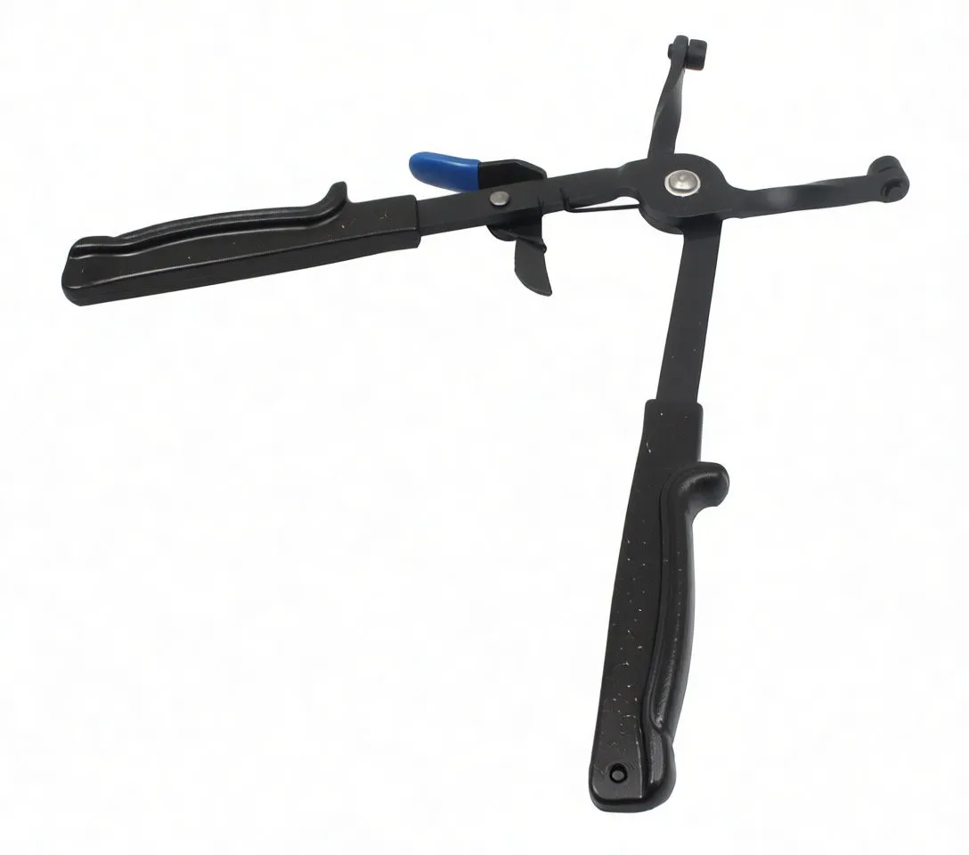 Top view of pliers splayed open with model marking S-EK1202 on an arm