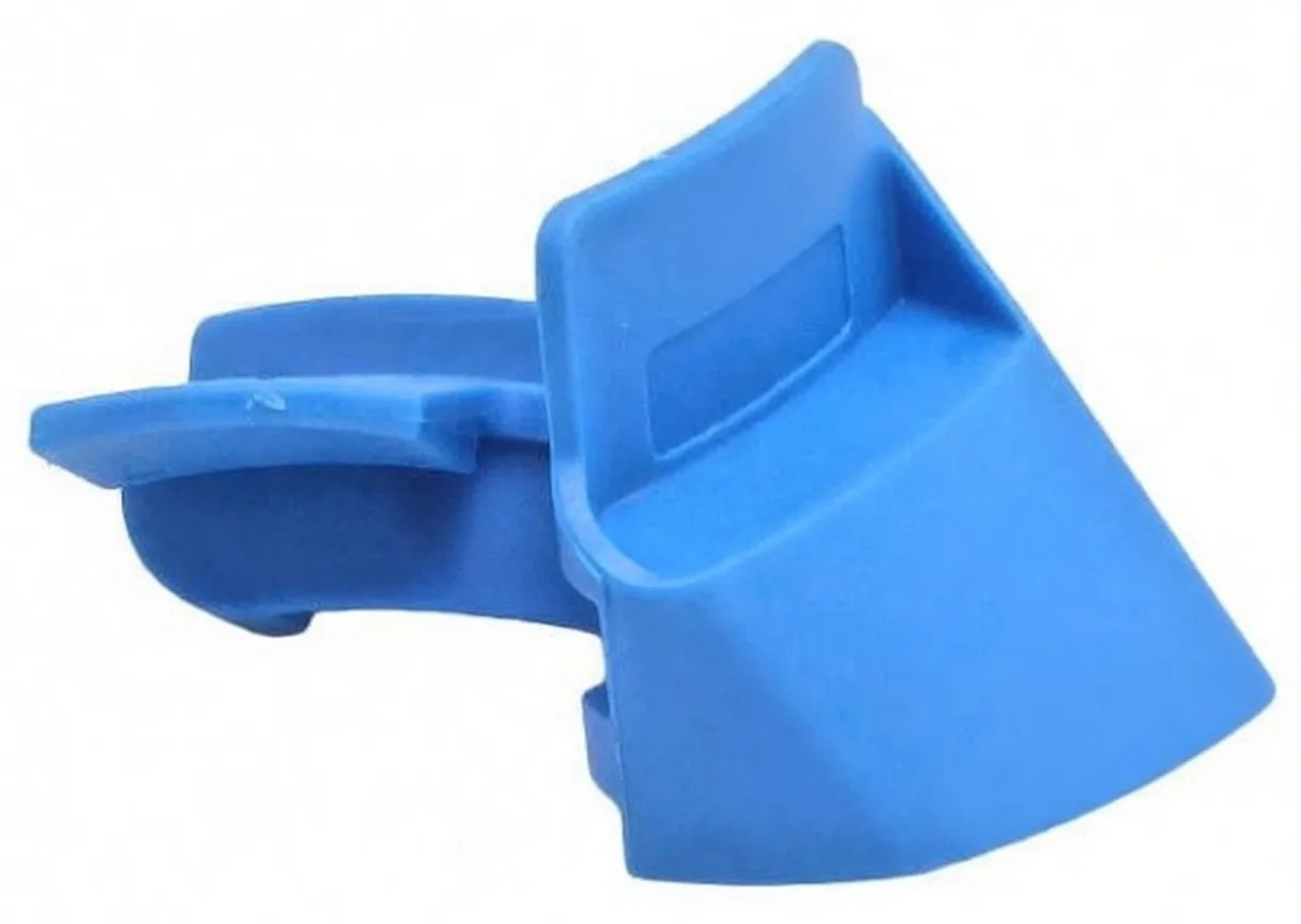 Close-up of a blue wedge tool showing REMOVE text, circular logo, and hooked lip