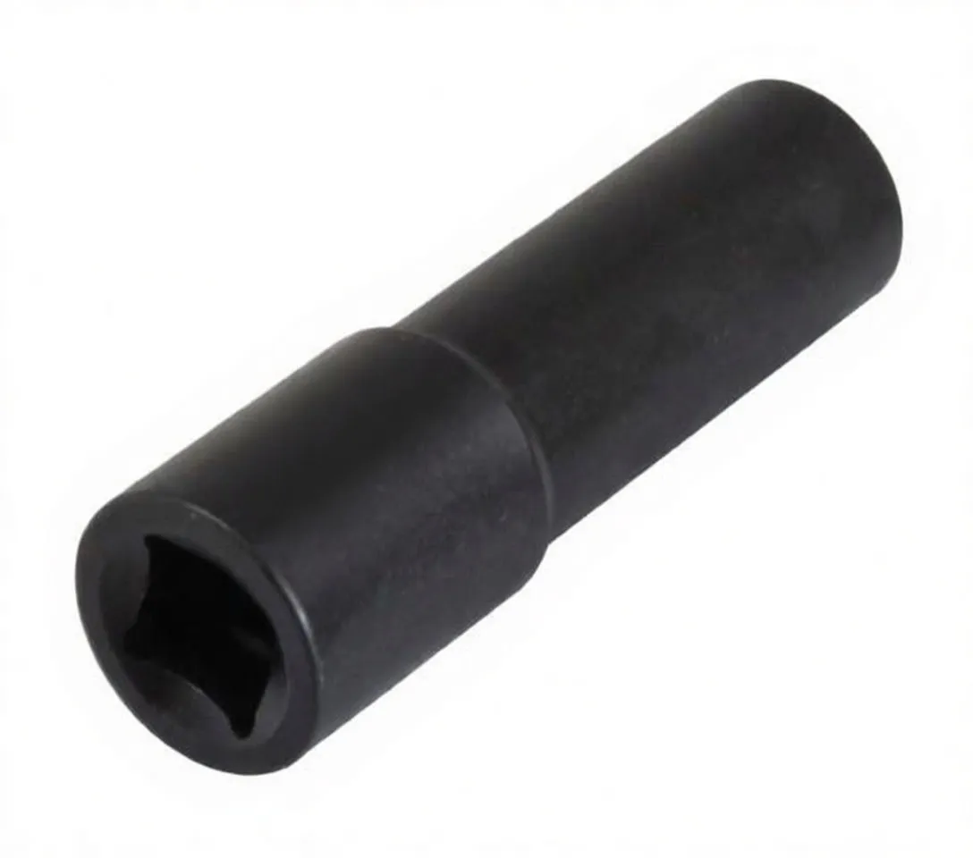 Angled view of black strut removal socket showing square drive opening and 'ASTA A-TA38SR' marking