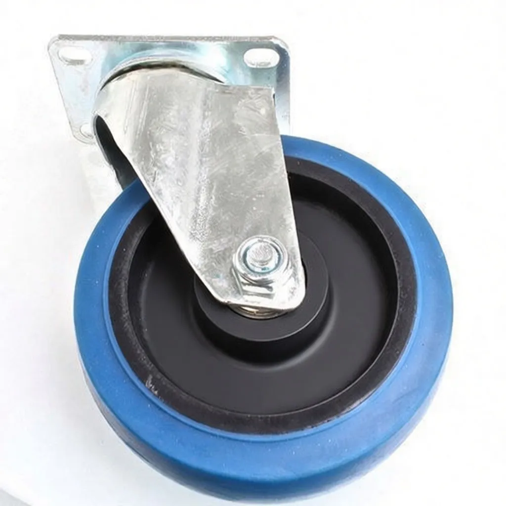 European-Style Swivel Caster, 125mm Wheel, PP-Core + TPR, 100kg Load Capacity