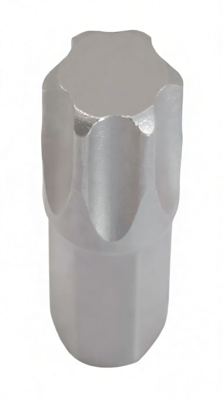 Front view of a Torx T45 tip showing six-lobed profile and ASTA logo on the shank