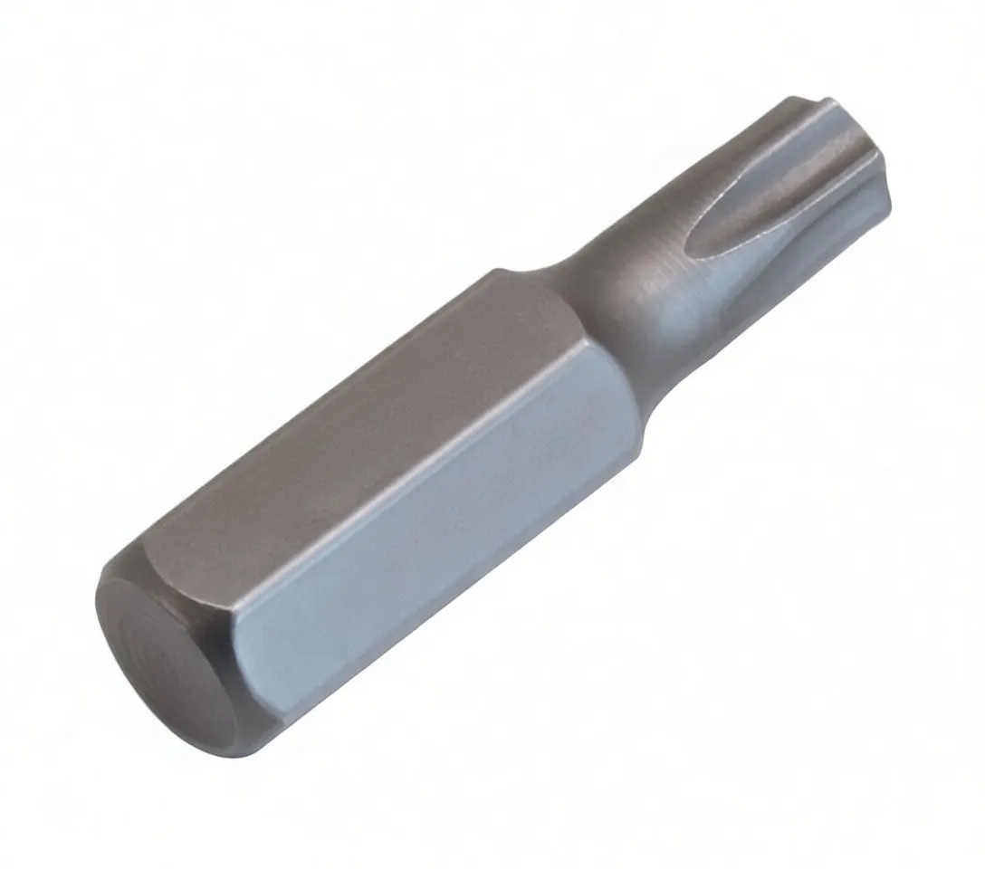 Perspective view of Torx tamper‑resistant bit with ASTA engraving and matte finish