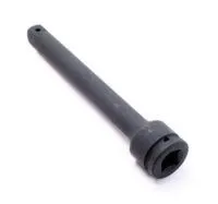 Close angled photo of a 3/4-inch impact extension bar highlighting the socket end and shaft