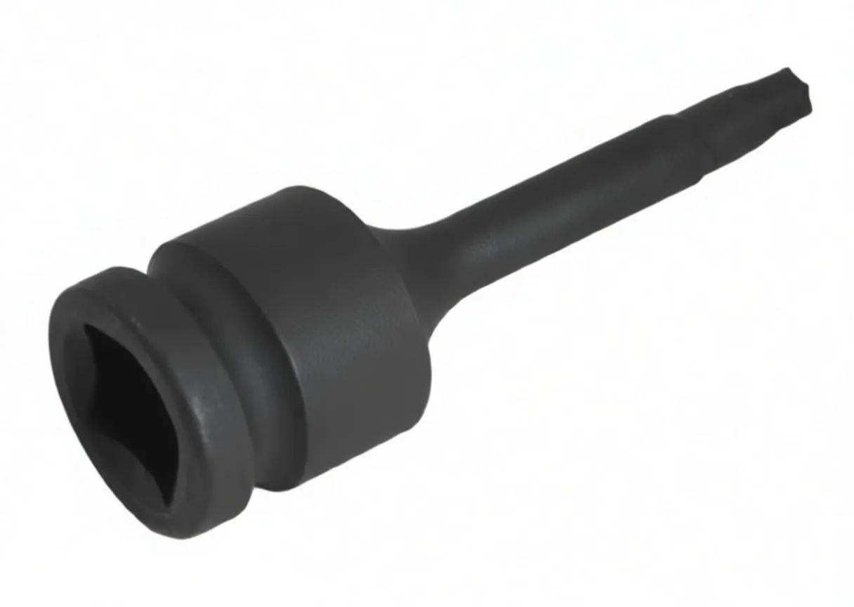 Angled view of black impact Torx T35 socket with white 'ASTA' and 'T35' markings