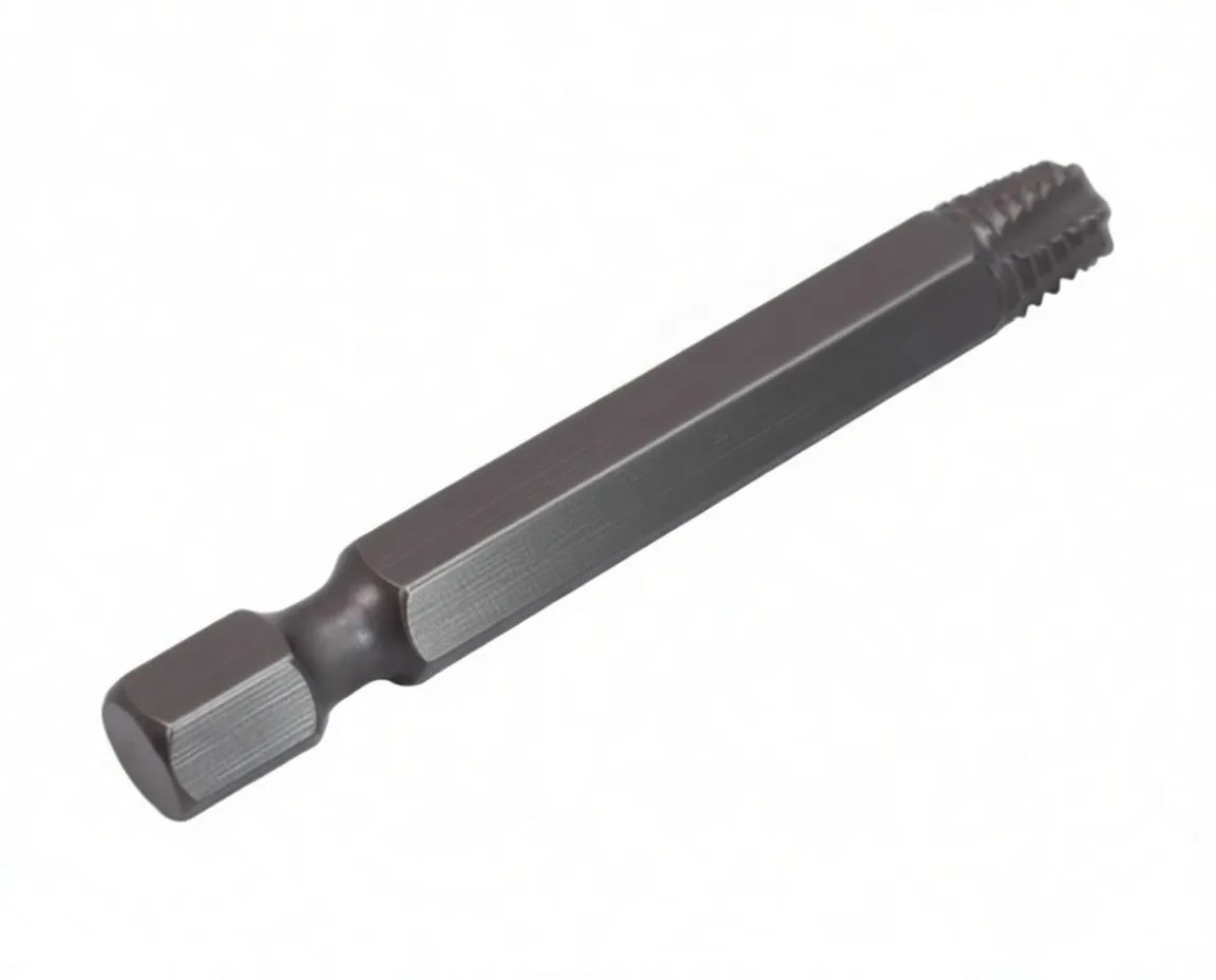 Angled view of ASTA A-T30E Torx TX30 bit with 1/4" hex shank and serrated Torx tip