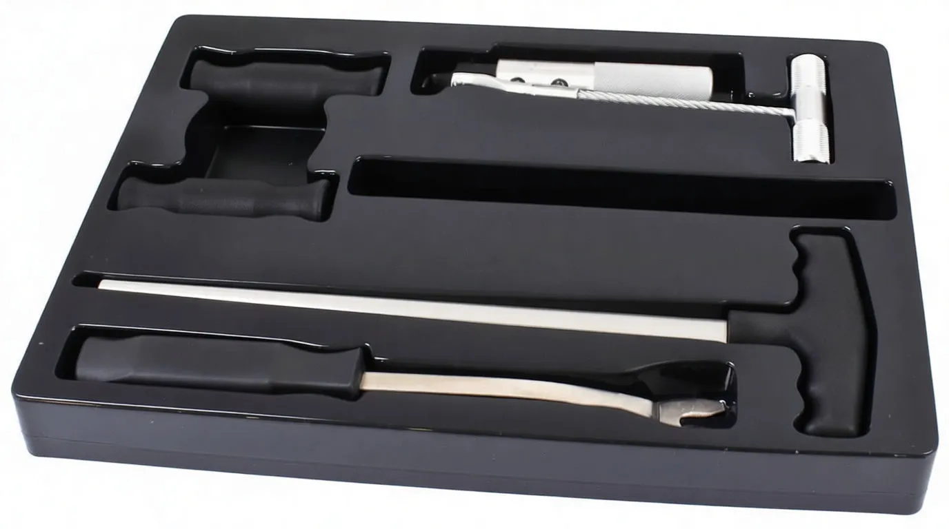Complete Windshield Removal Tool Set with Cutting Cable and Pry Bars